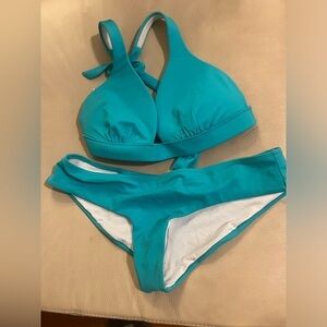 NWOT (but w/lining) Teal Halter Bikini Set - M
